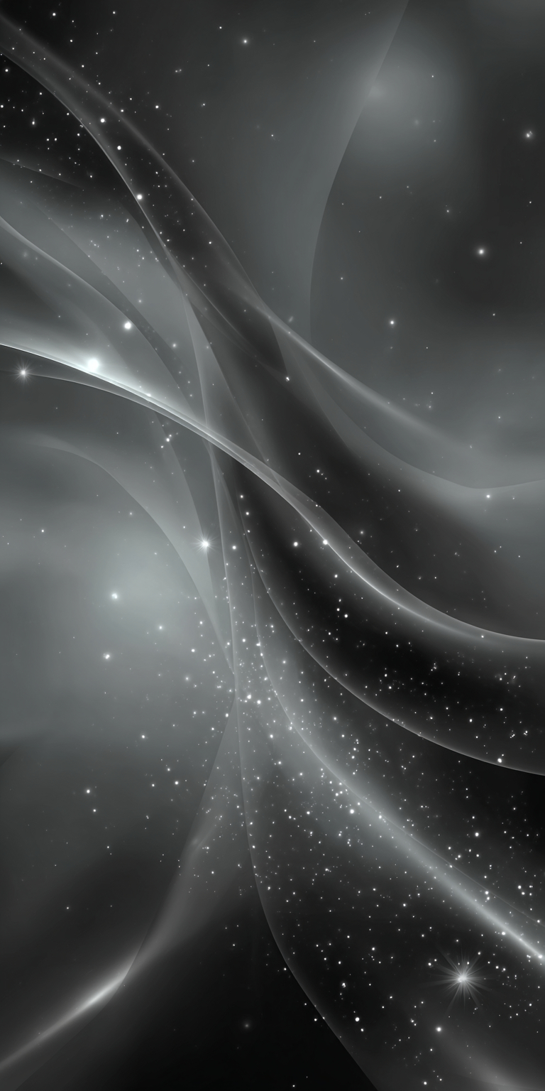 Magical dark grey background with shiny elements