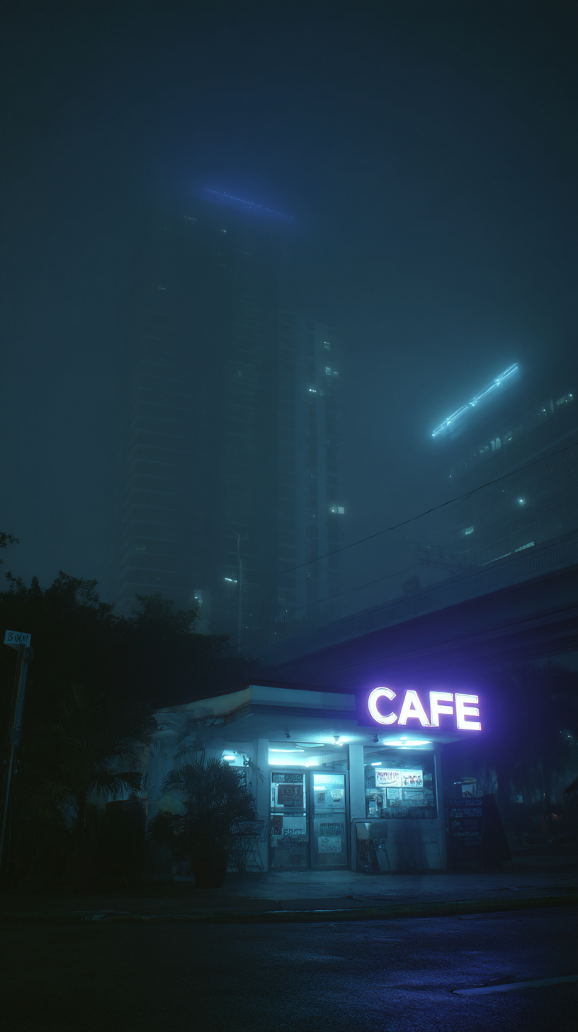 مقهى CAFE في وسط مدينة ميامي