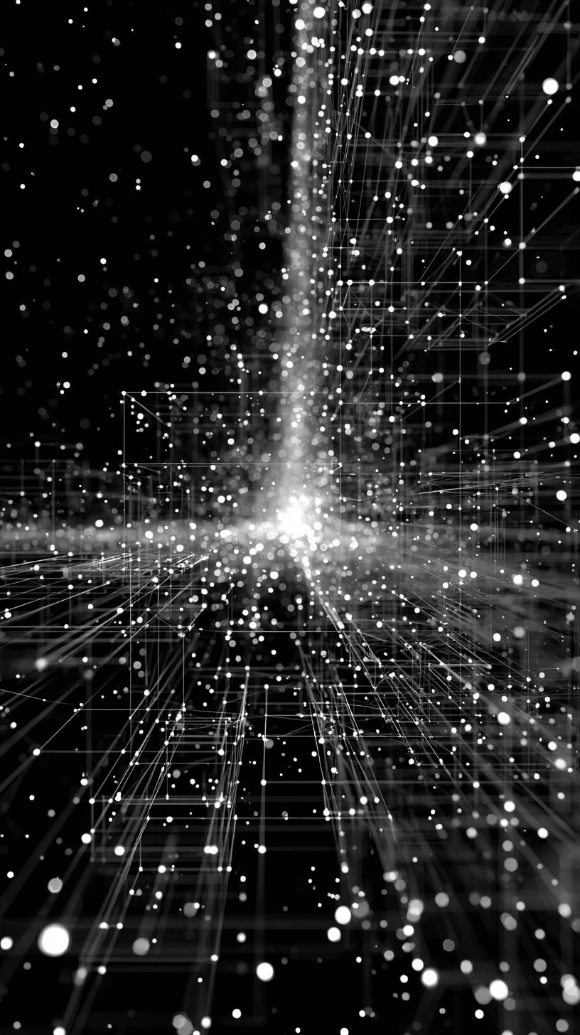 Sci-fi style digital grid system
