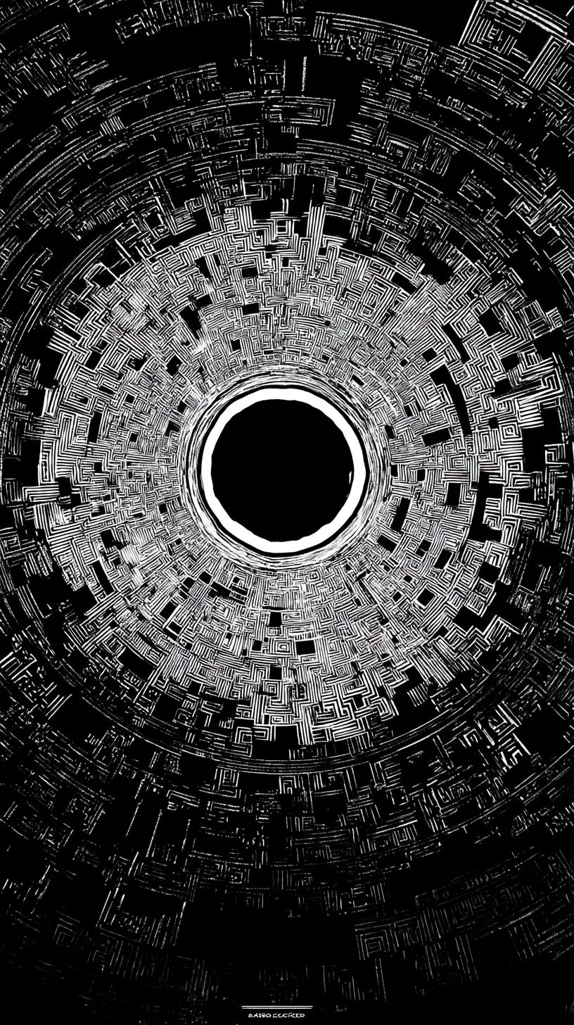 Beyond infinity, chaos rules the shapeless void and cosmic labyrinth.