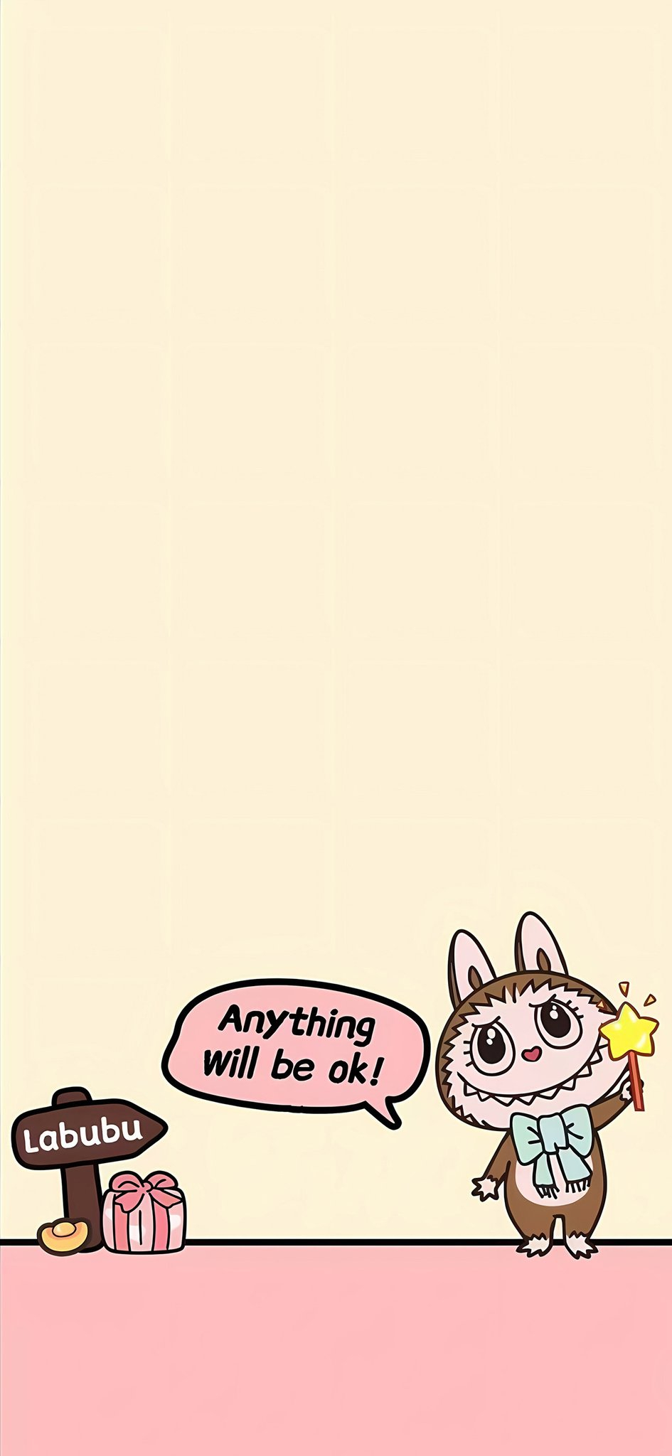 Cartoon style Labubu wallpaper