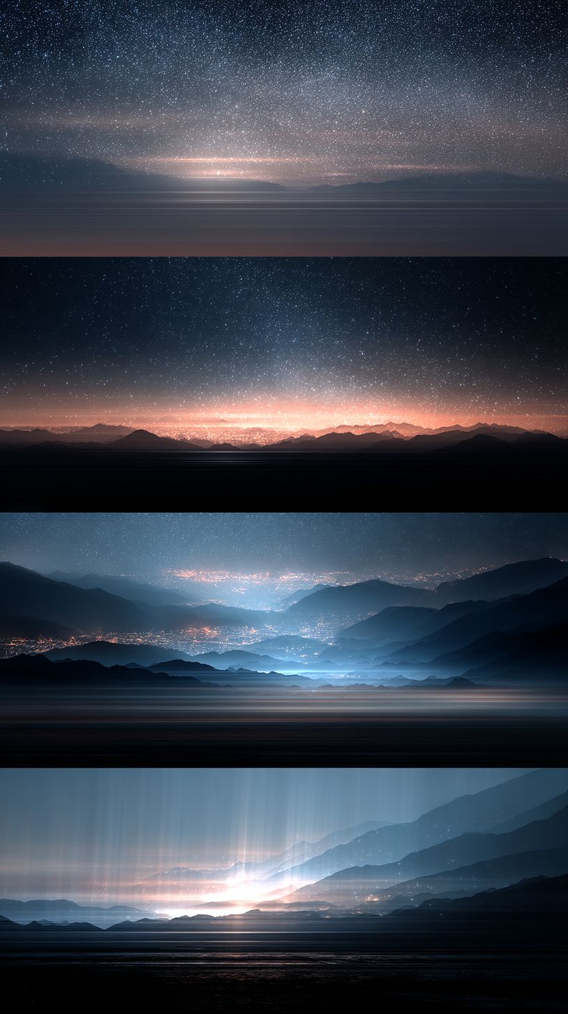 Ein ultra-hochauflösendes Bild, das die atemberaubende Schönheit eines Sternenhimmels darstellt