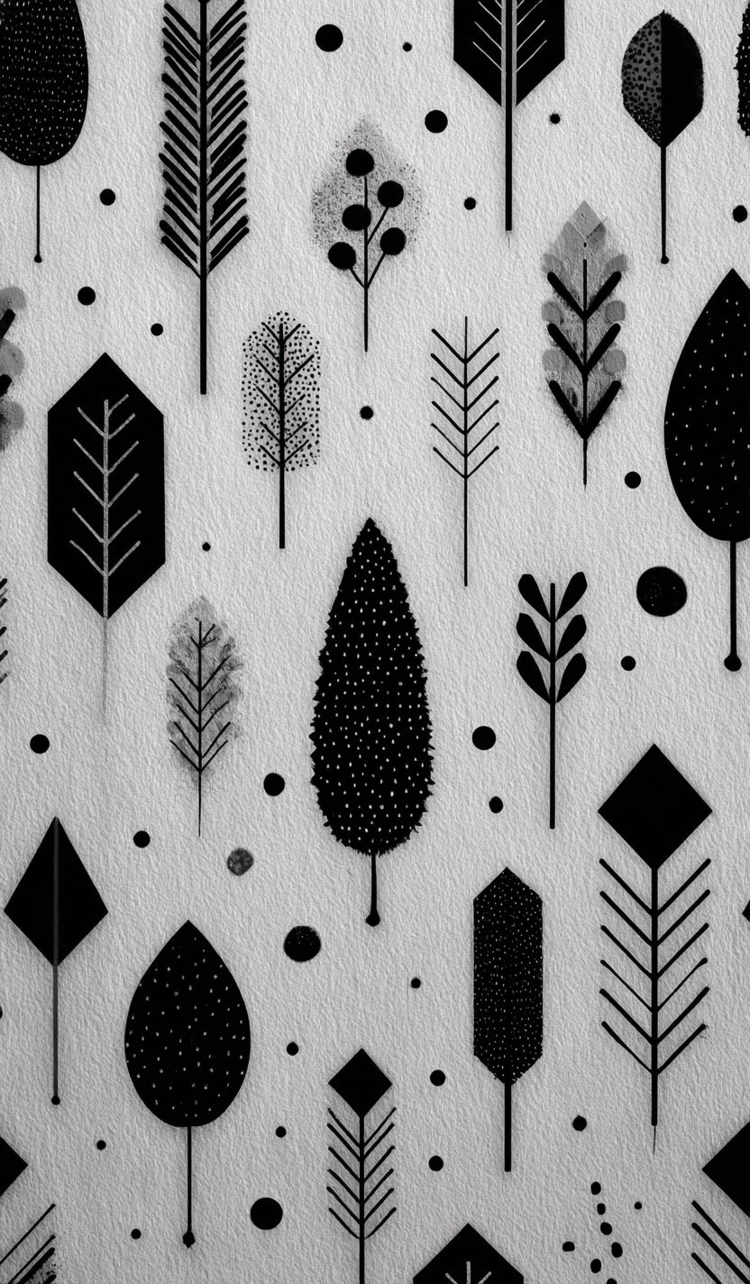 Patrón de flechas minimalista en blanco y negro ideal para decoración del hogar