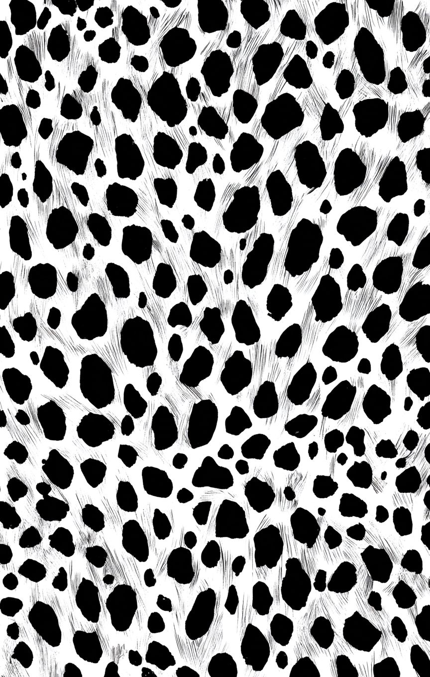 Dalmatian print pattern on a white background