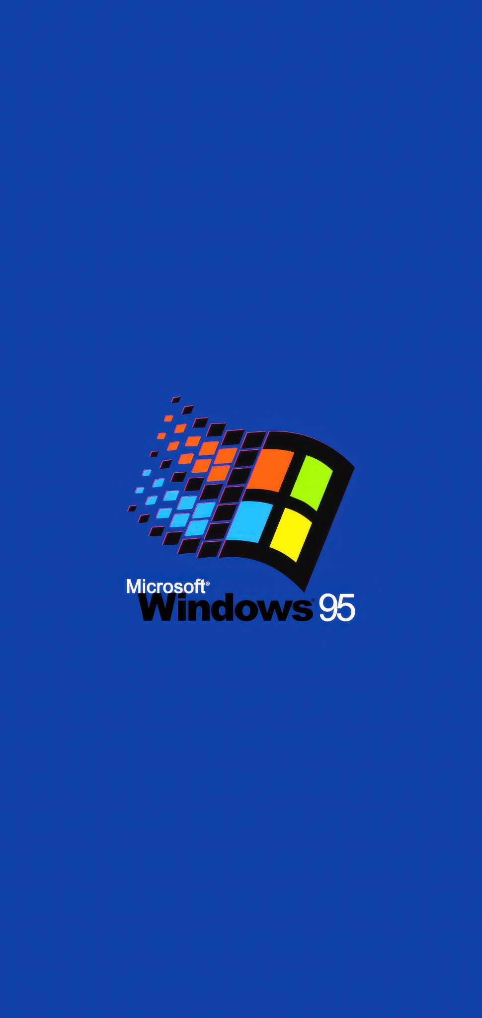 这是展示经典Windows 95徽标的图像