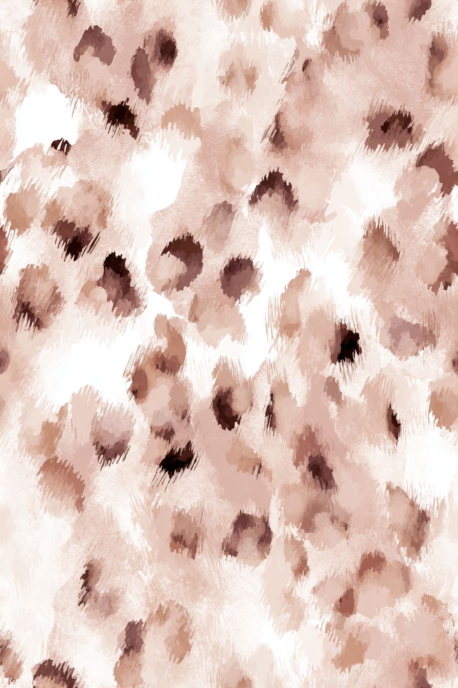 Este diseño presenta un patrón sin costuras de piel de leopardo marrón en acuarela digital, adecuado para álbumes de recortes o diarios de basura