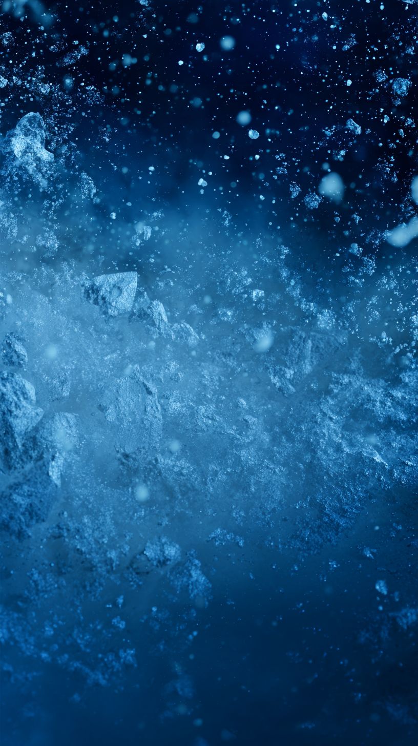 寒冷的北極藍冰霜背景