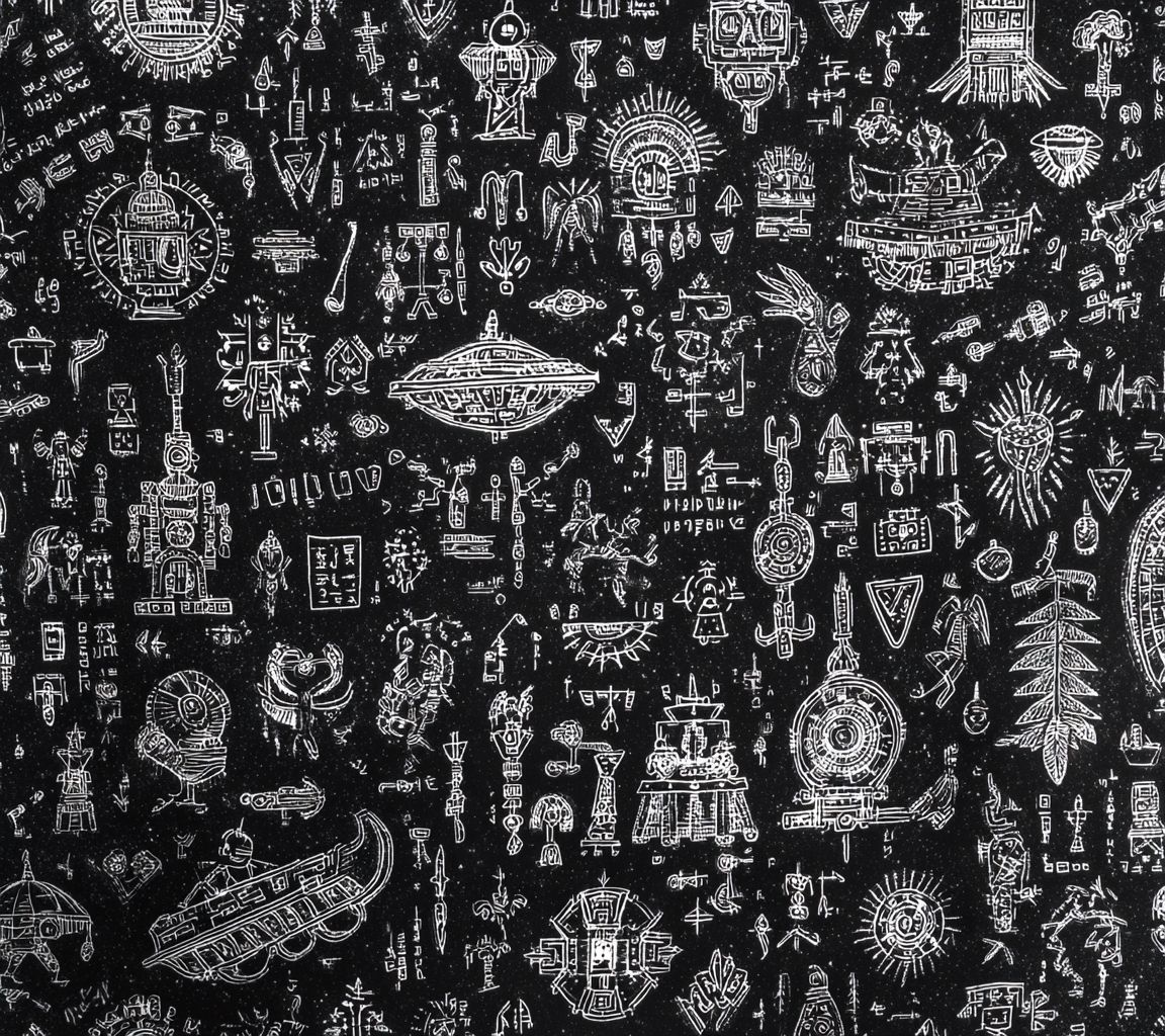 Des dessins de cavernes anciennes représentent des robots et des vaisseaux spatiaux