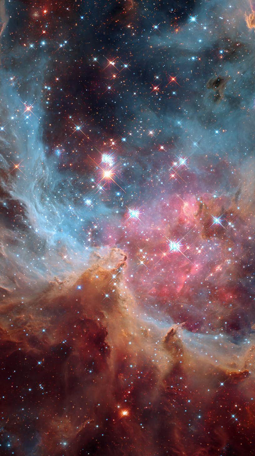 Das Nebelbild im Hubble-Stil zeigt neue Sterne, die in kosmischen Staubwolken geboren werden