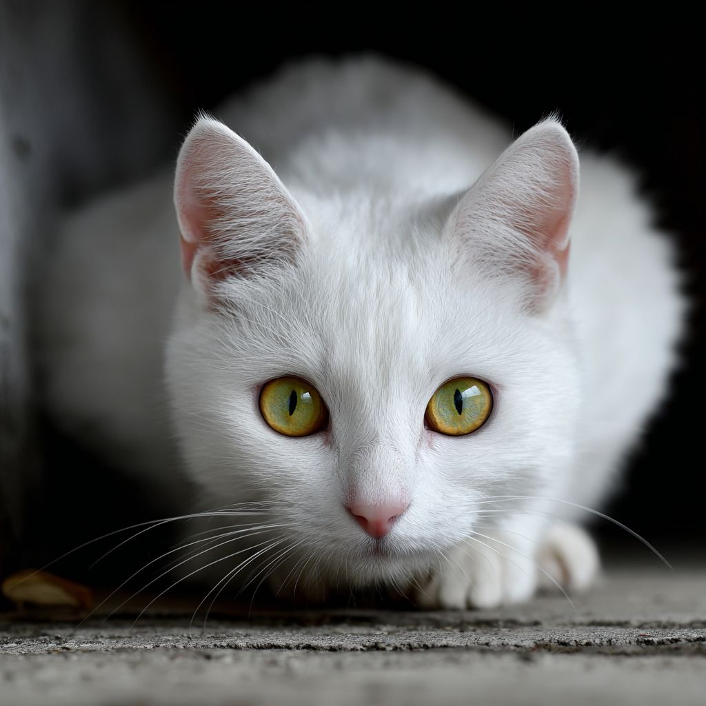 white cat