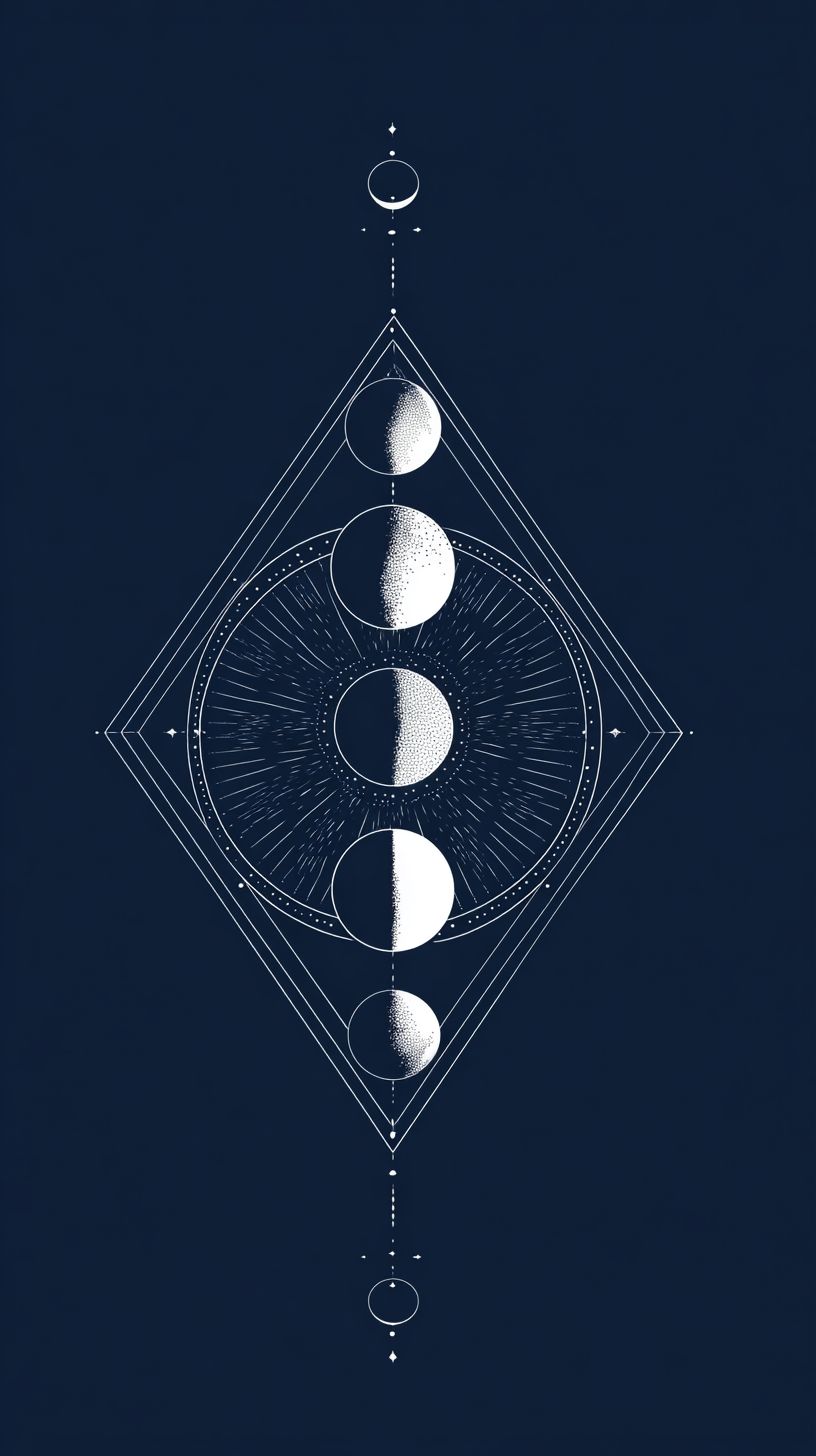 Minimalistisches Mondphasen-Design