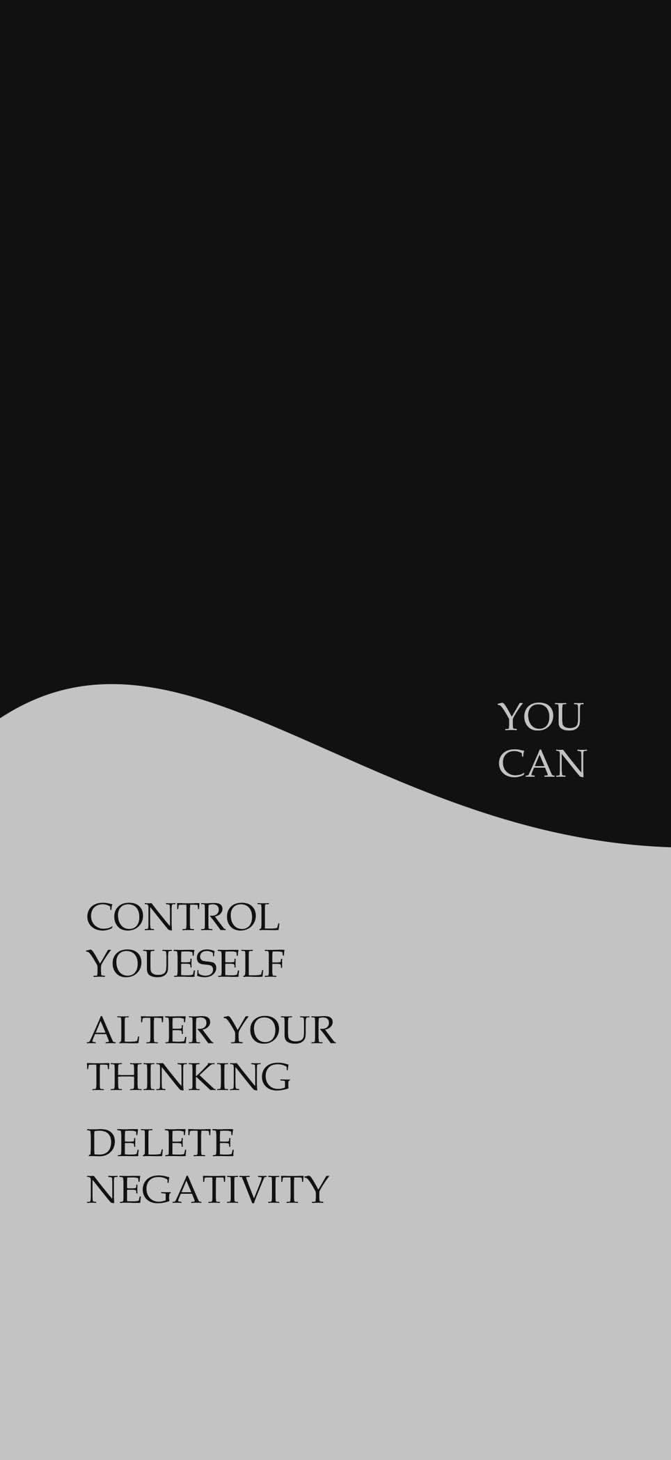 Fondo de pantalla con citas en inglés minimalistas en blanco y negro para inspirar el pensamiento