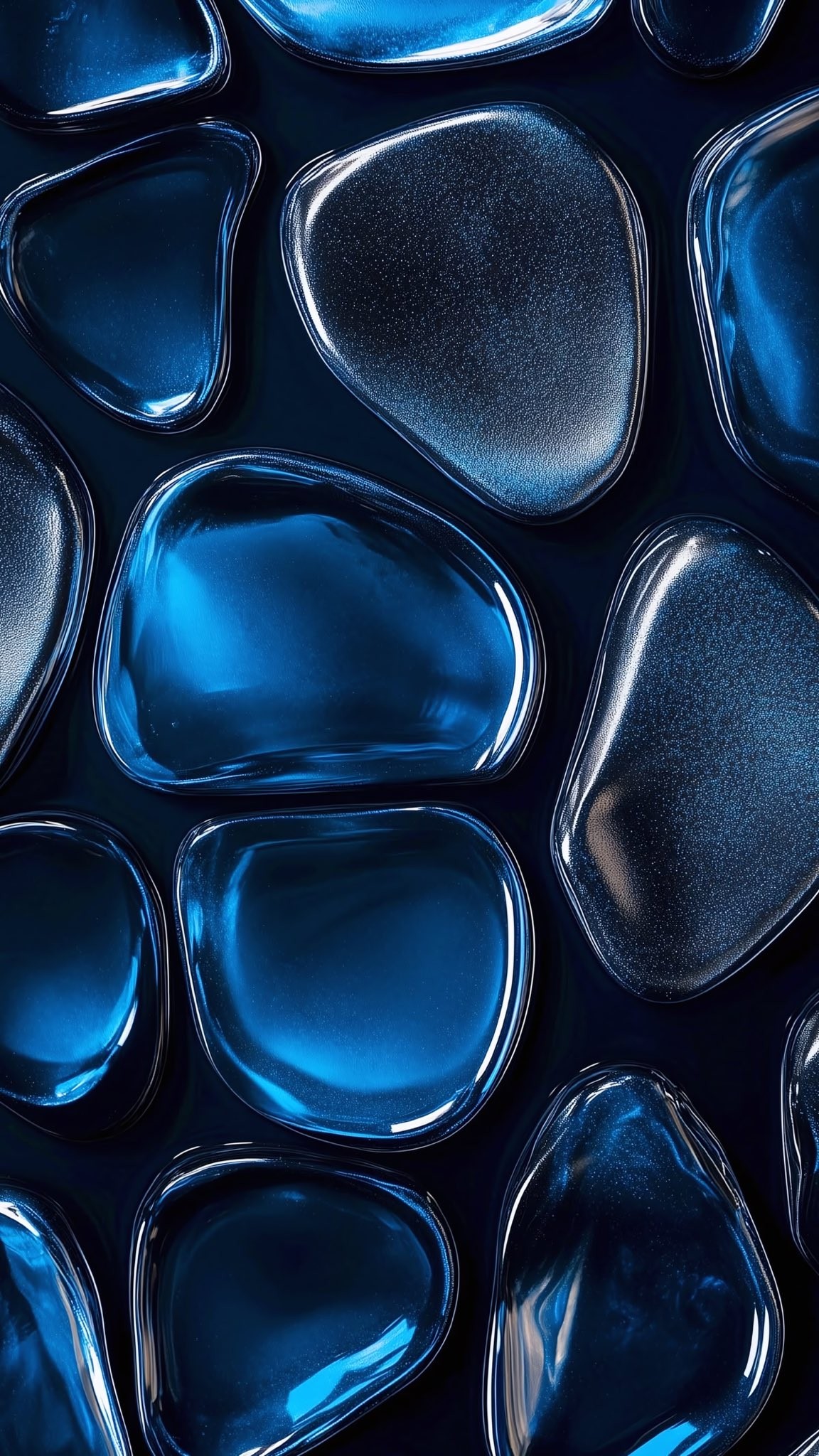 Ein Hintergrundbild mit unregelmäßigen Glasgelblöcken in tiefblau, geeignet für Freunde, die den modernen kühlen abstrakten Stil mögen