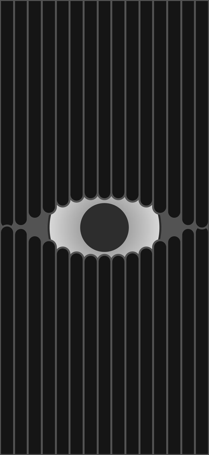 This image exemplifies minimalist geometric abstraction and a striking optical illusion