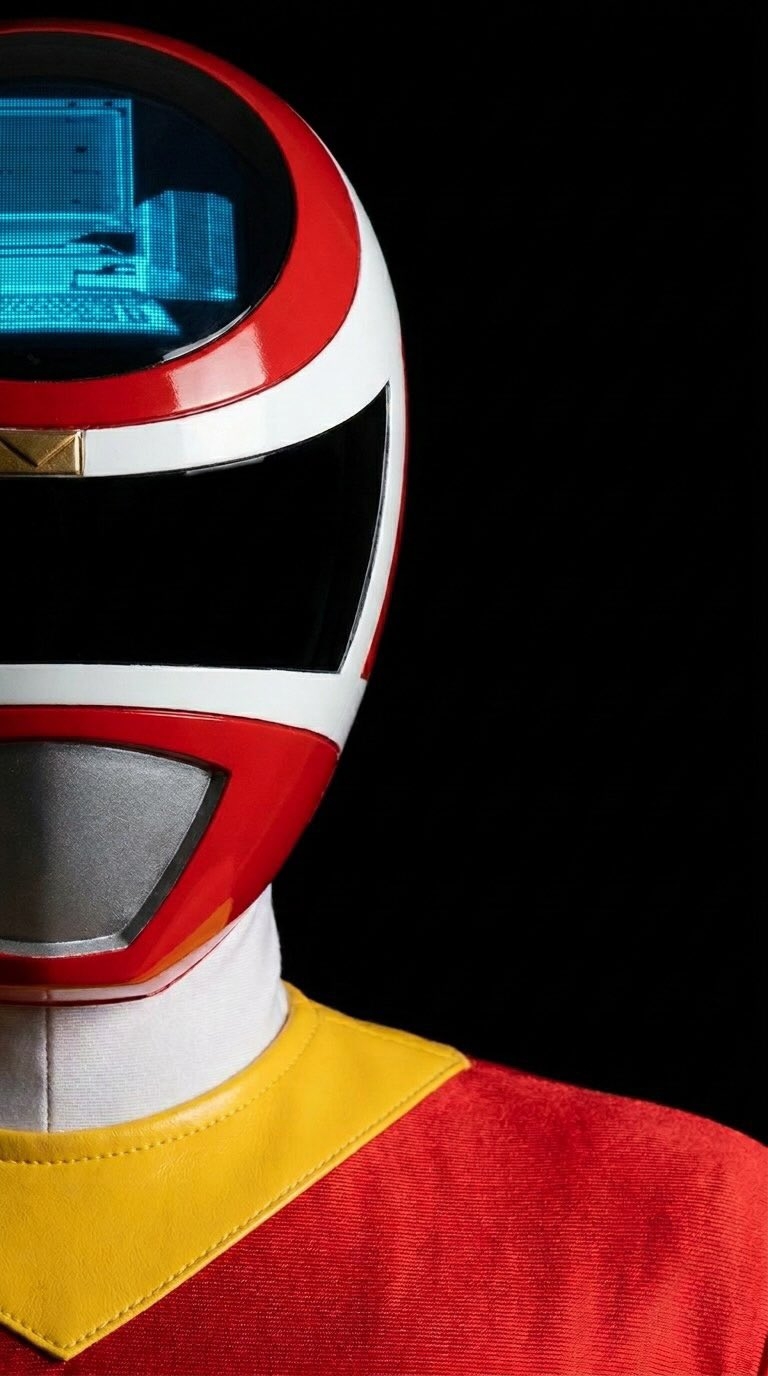 The spherical robot features a bold color scheme with vivid red replacing black segments