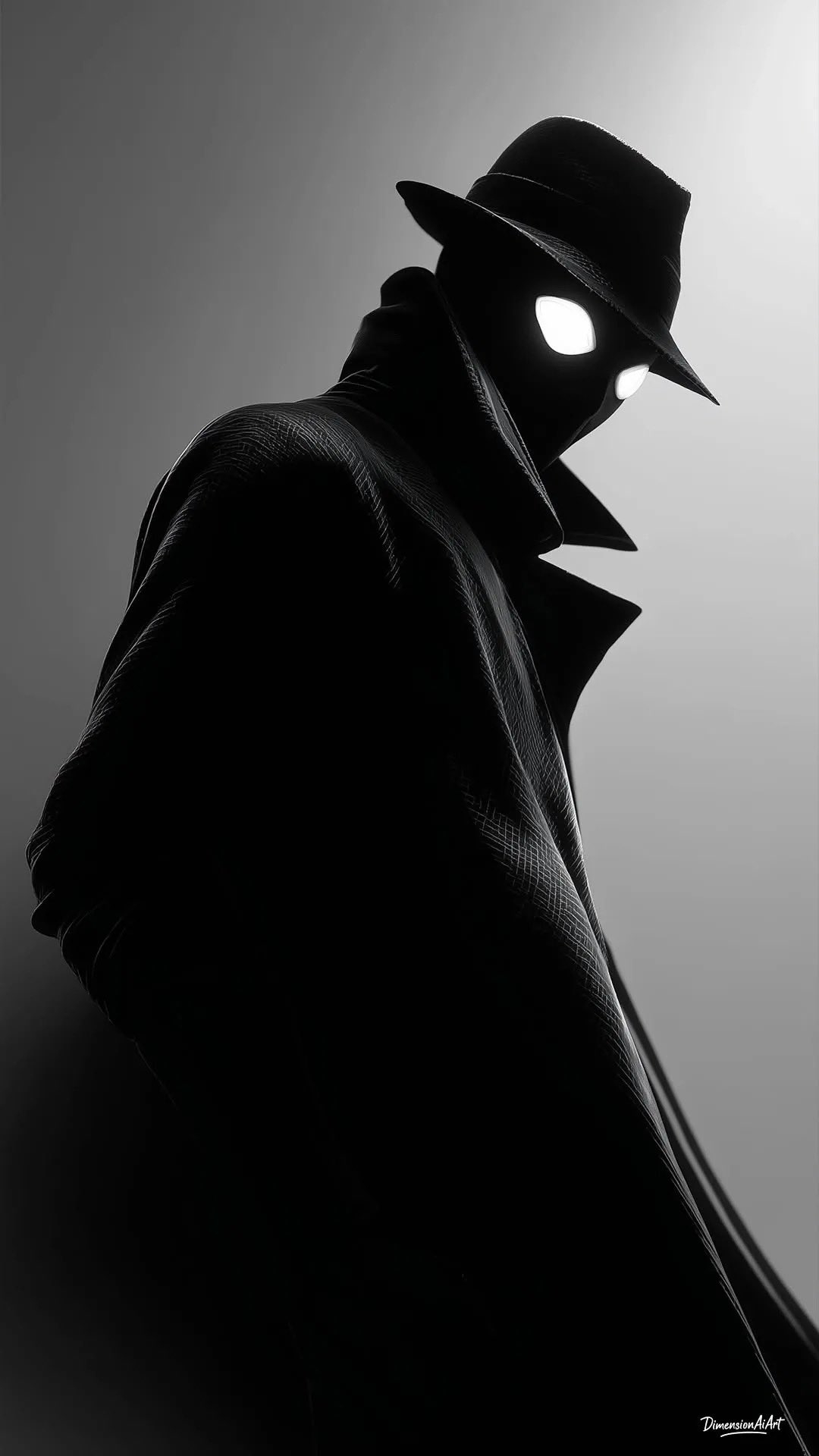 Black silhouette detective wallpaper
