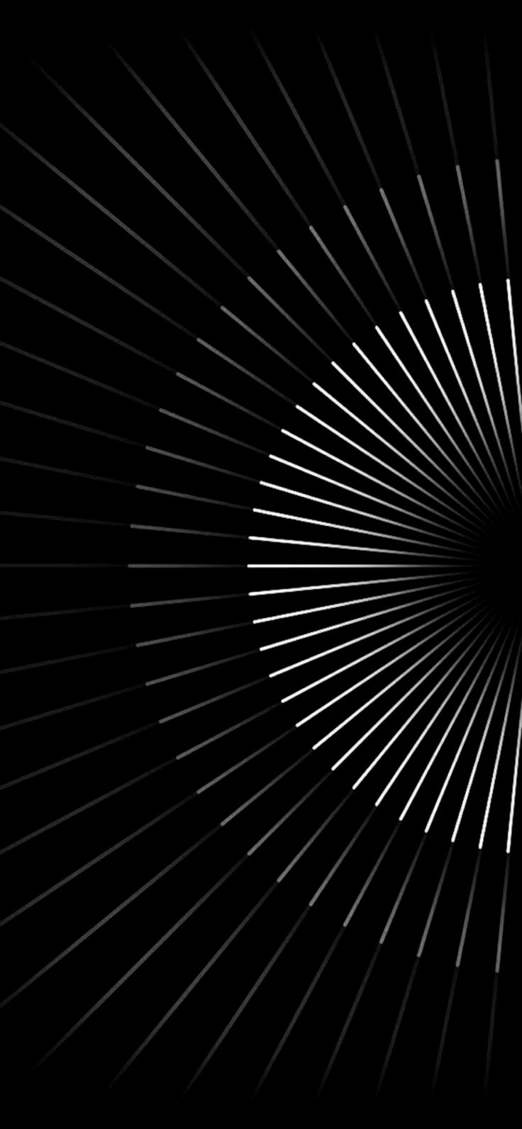 A black background with white light converging in a vortex creates an illusion of a space-time tunnel