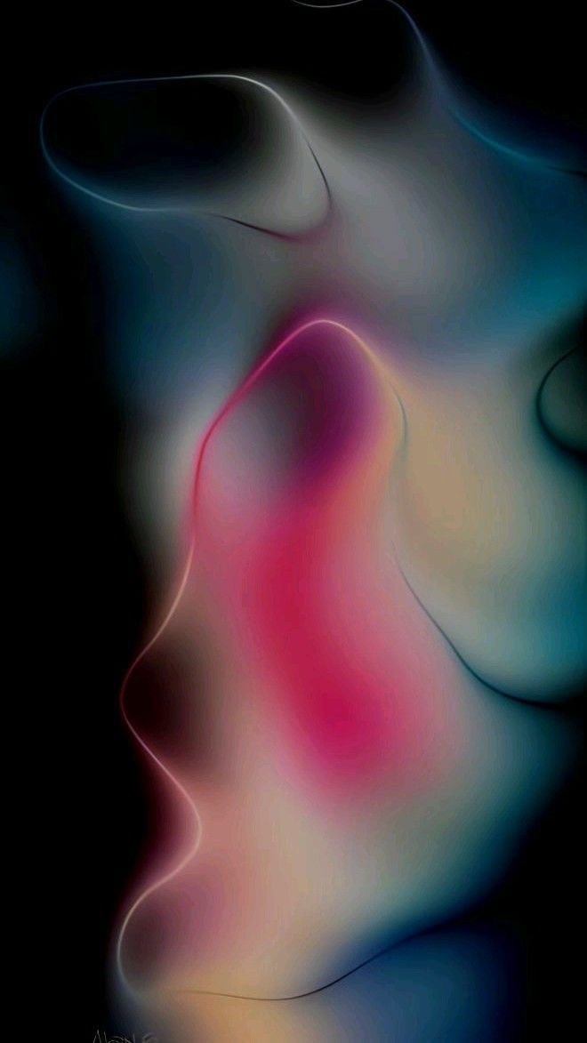 Abstract art phone wallpaper showcases a dreamy glow and a sense of technology