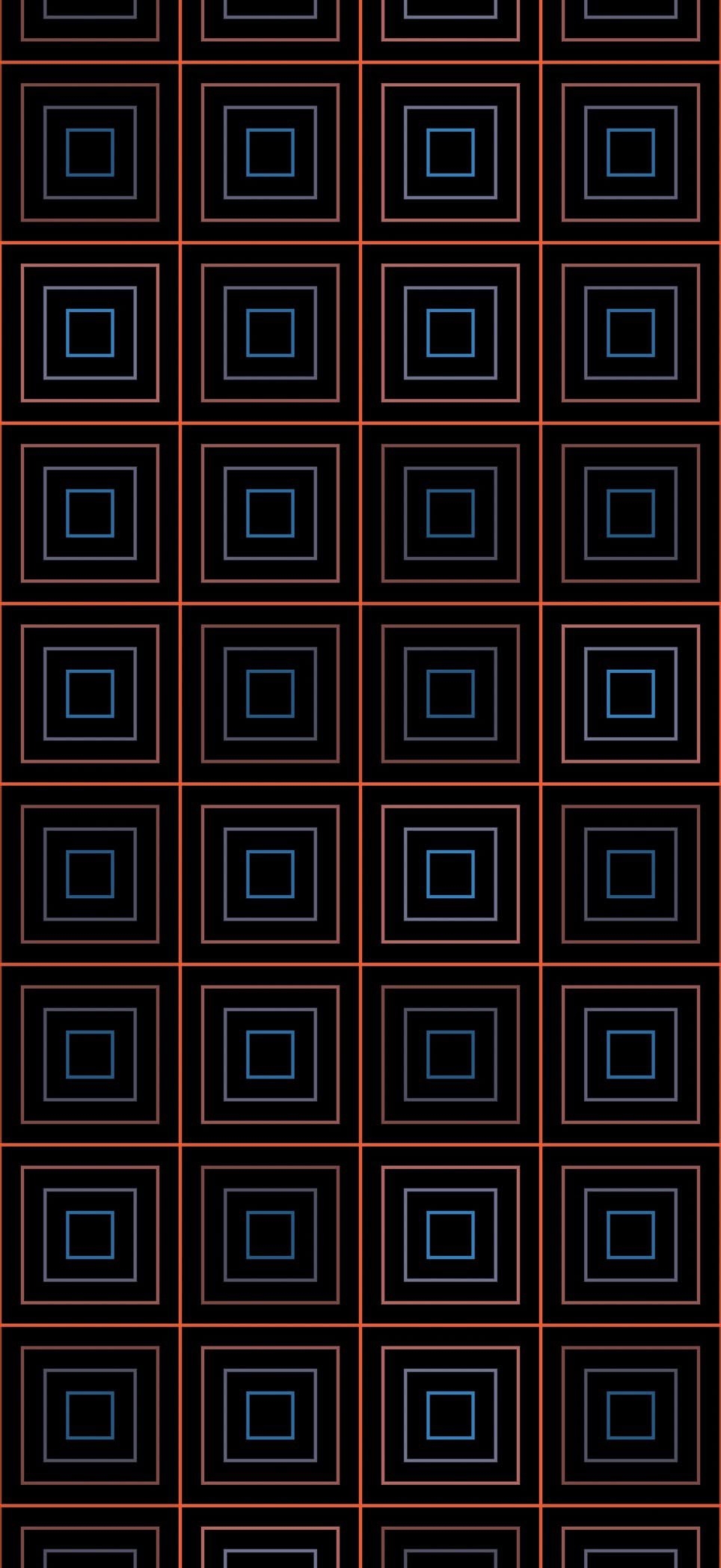 Mesmerizing grid of nested concentric squares creates optical illusion of infinite depth