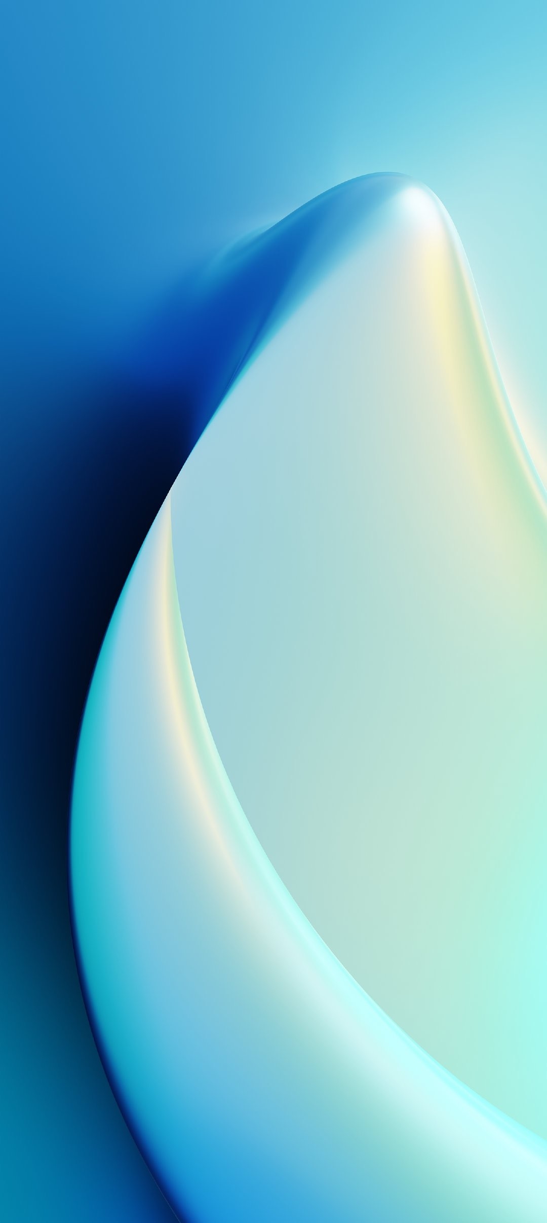 Papel de parede de superfície ondulada azul-esverdeada suave é perfeito para telas de bloqueio ou desktops