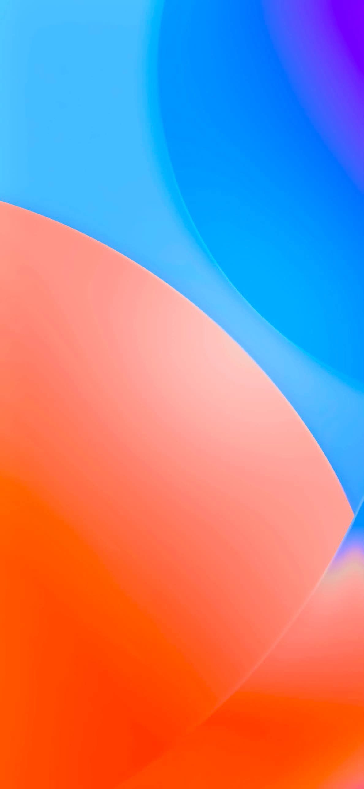 This abstract gradient artwork showcases smooth transitions between warm and cool color zones