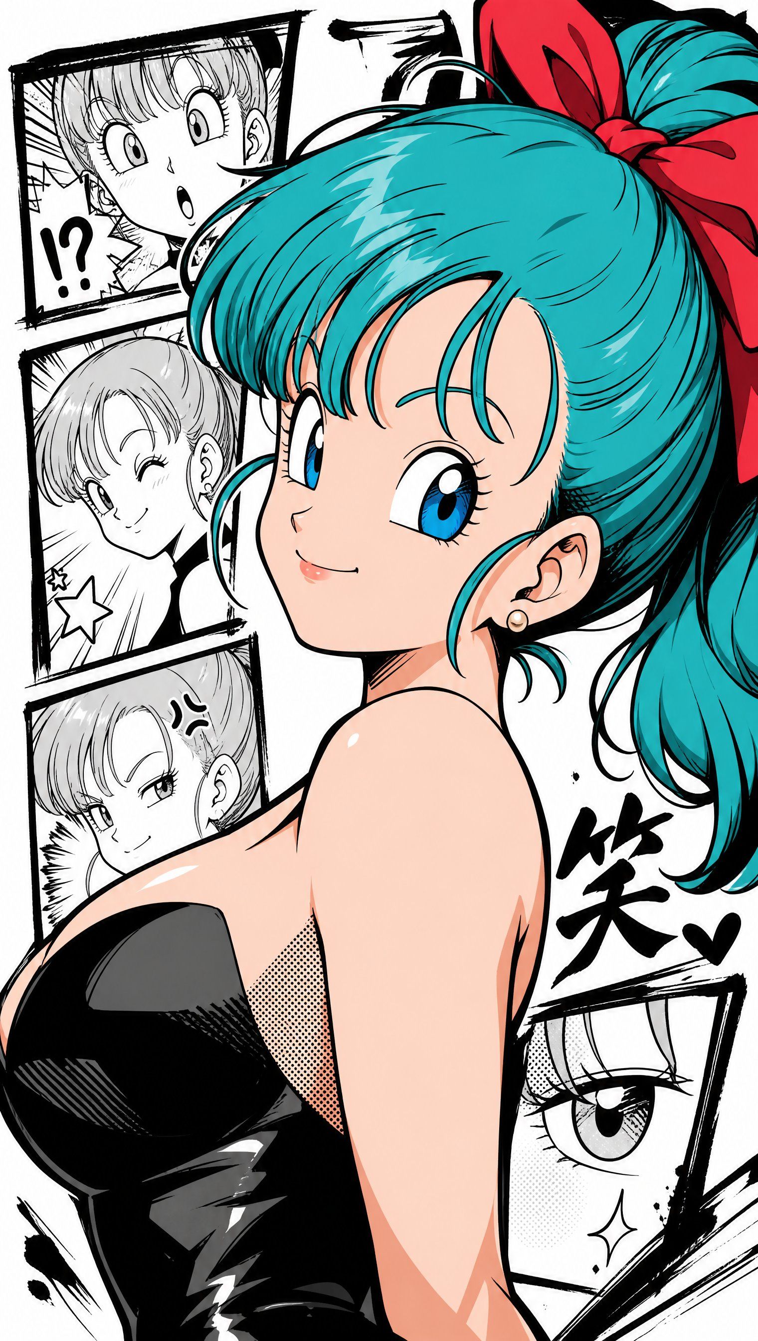 Bulma retro fan art illustration style