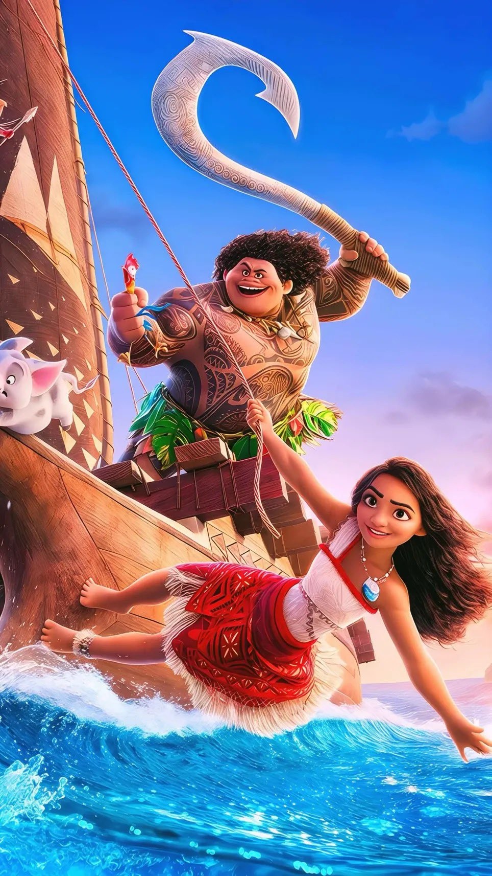 Moana and Maui showcase youthful courage on their ocean adventure