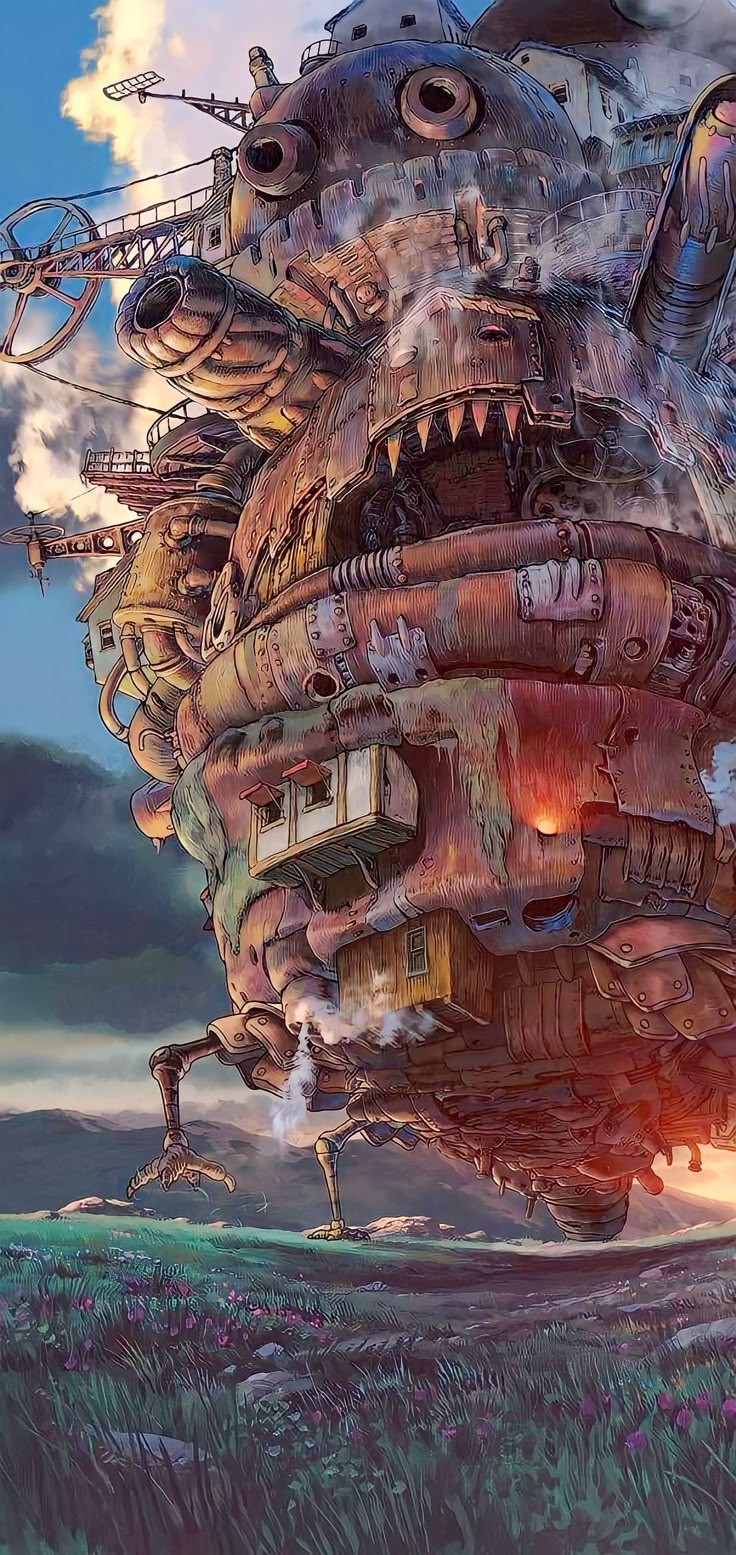 Мультфильм 'Ходячий замок' Миядзаки демонстрирует уникальный стиль стимпанка компании Студия Гибли