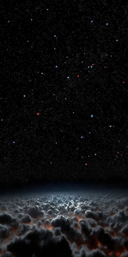 The sci-fi smartphone wallpaper showcases the stunning view of starry rivers and cloud seas