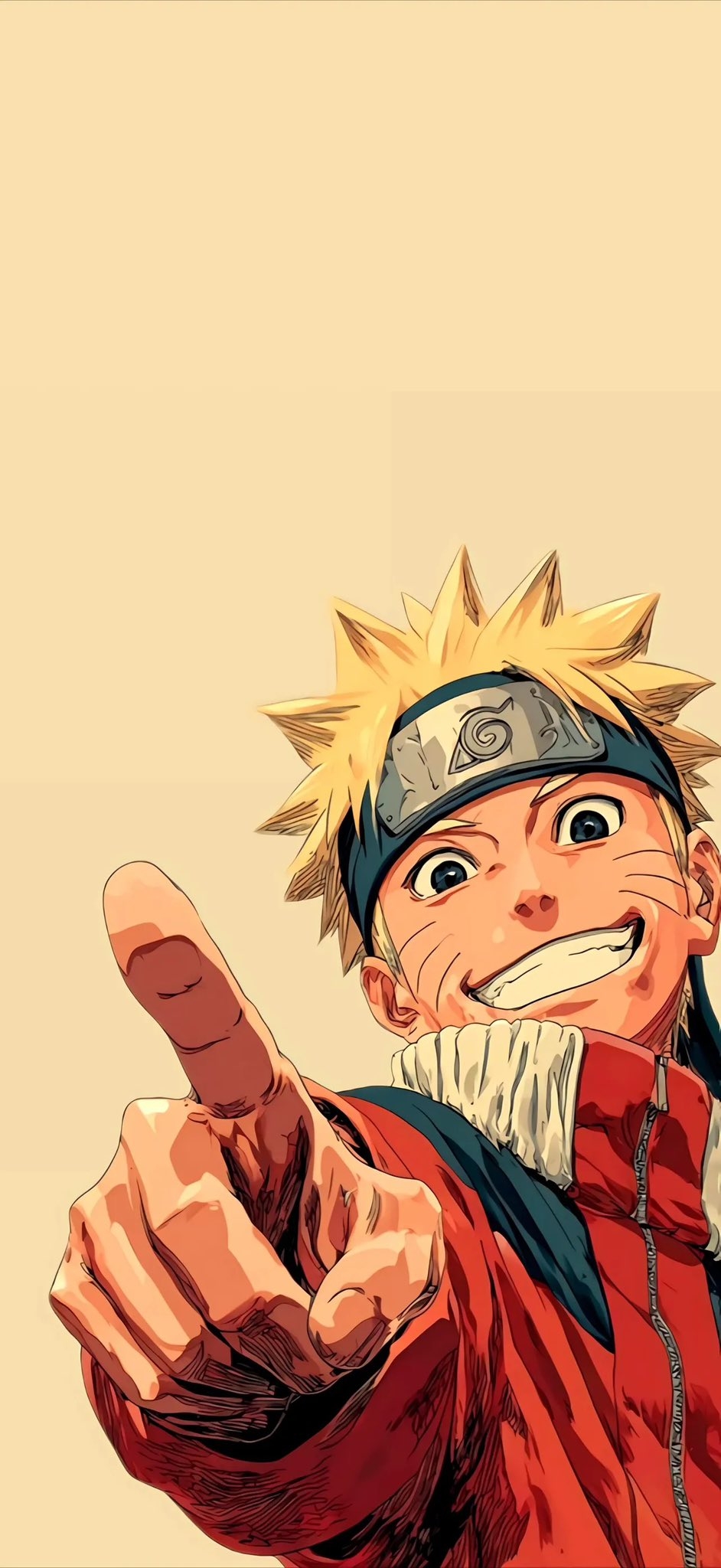 Naruto appears in the lower right corner with a big infectious smile directly at the viewer