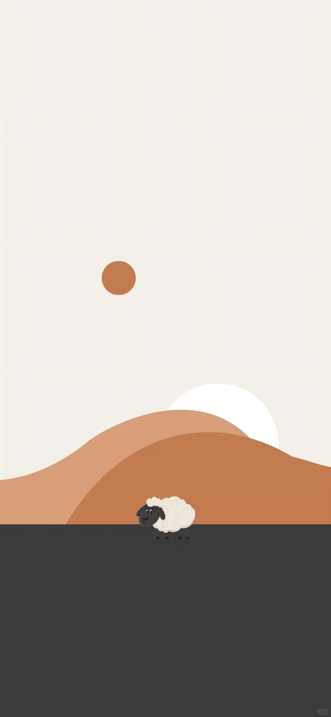 The healing sheep wallpaper is suitable for users who love artistic and fresh styles