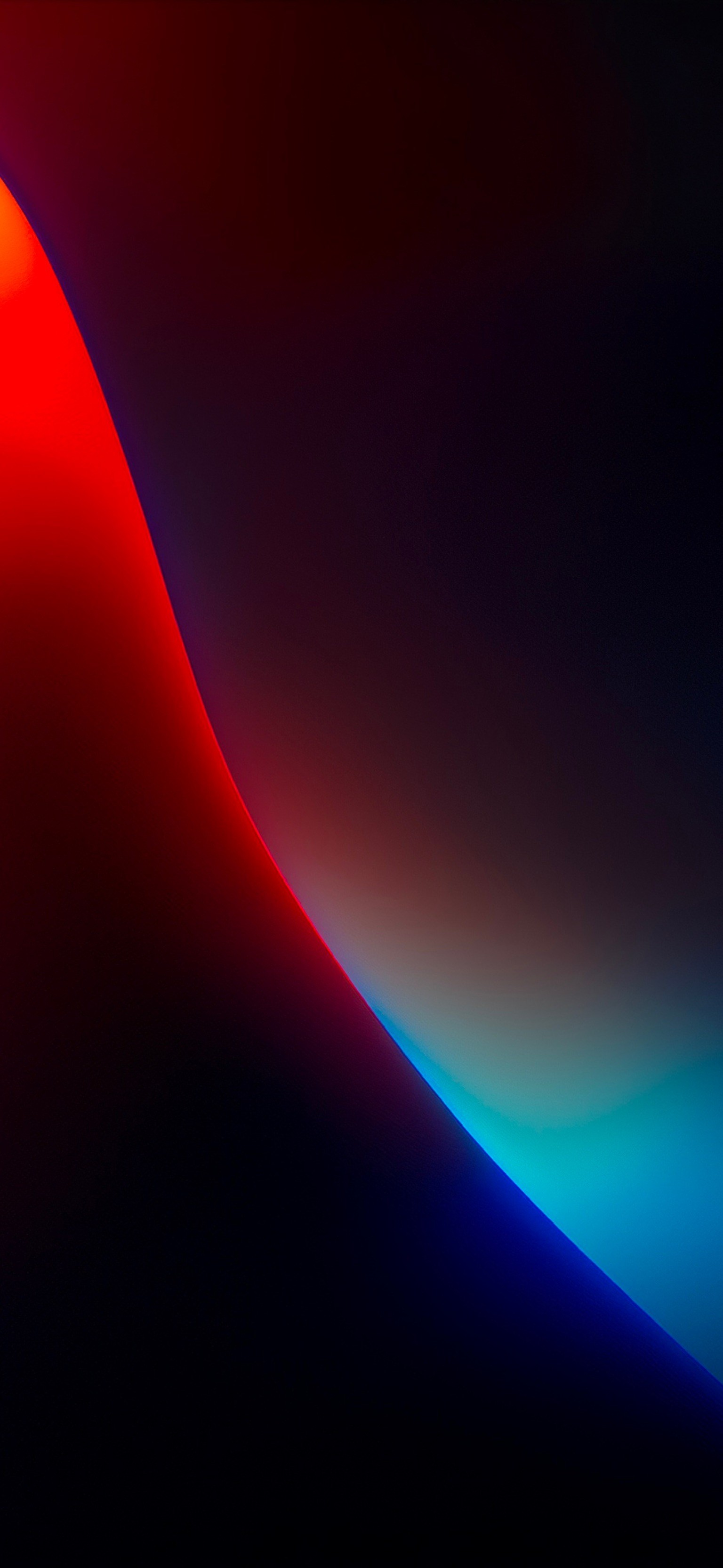 Este papel de parede em HD possui um fundo escuro com luzes vermelhas e azuis entrelaçadas, criando uma atmosfera futurista