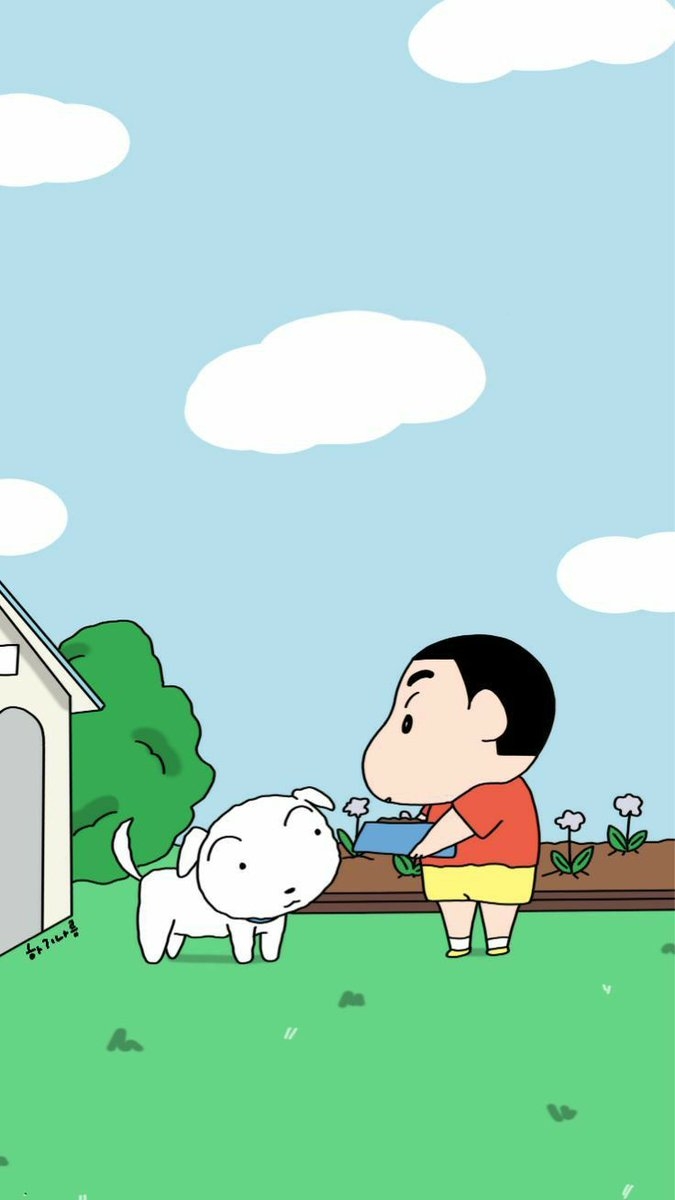 Fond d'écran classique et apaisant de Shin-chan