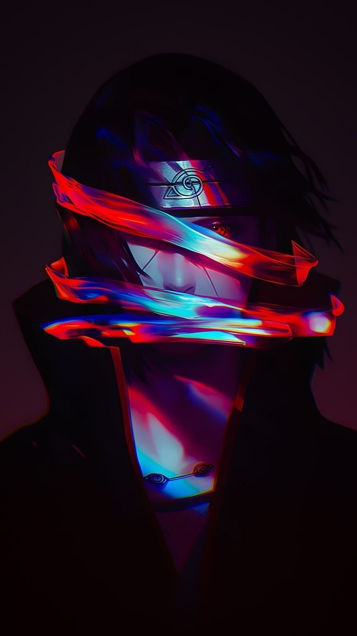 Ein digitales Gemälde von Itachi Uchiha aus Naruto