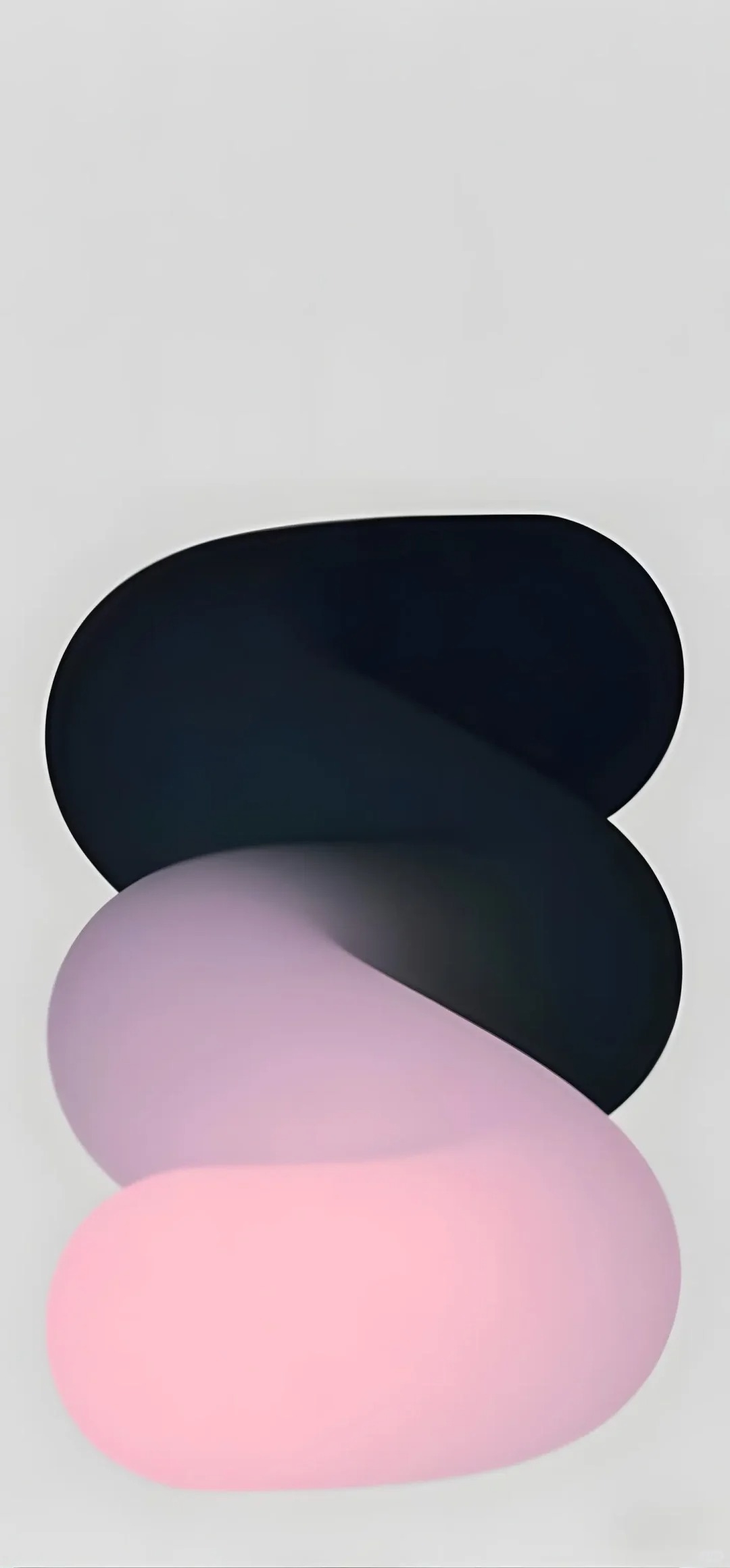 Minimalist abstract art wallpaper featuring black and pink-purple gradient geometric shapes