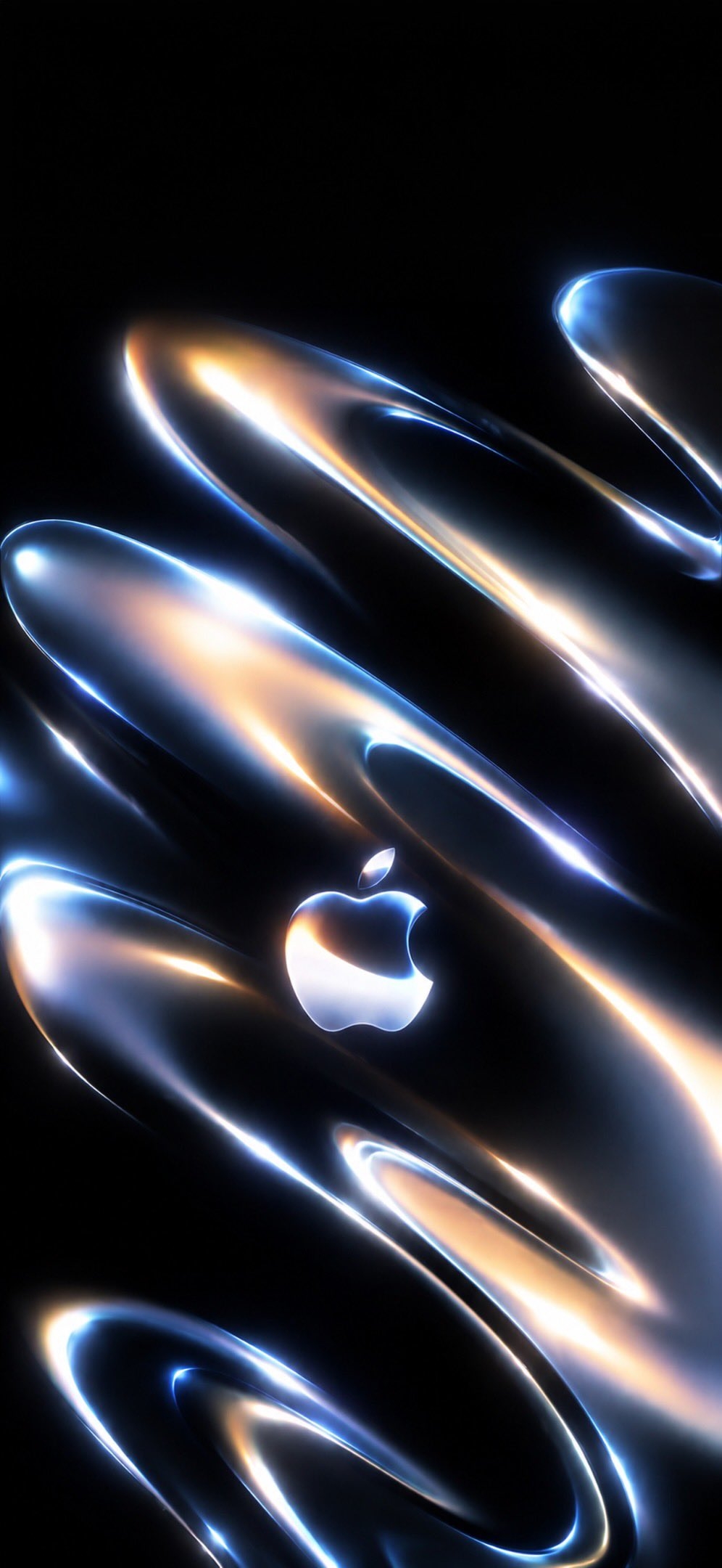 The sleek design surrounds the silver Apple logo on a deep black background showcasing high-end quality