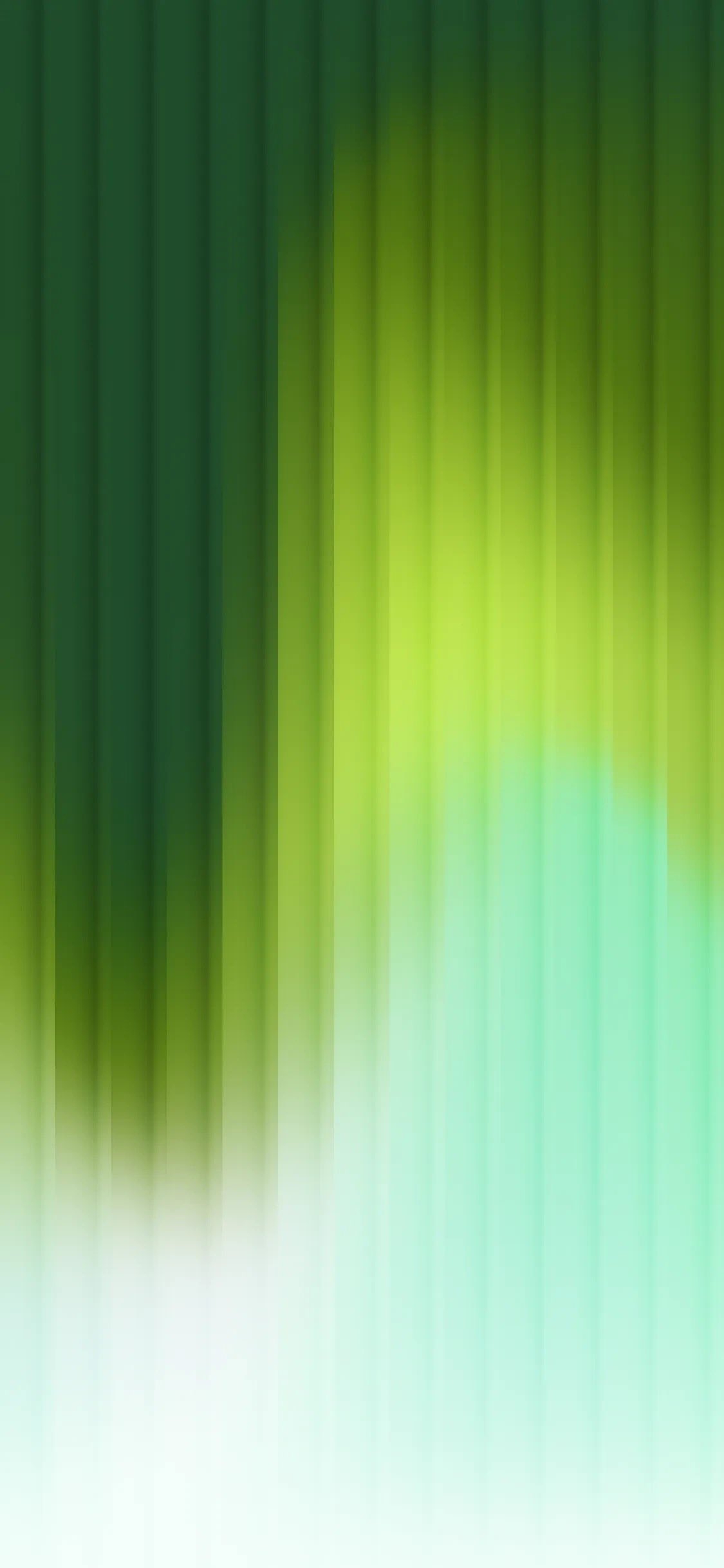 A smooth abstract gradient transitions from deep forest green to vibrant lime and soft mint