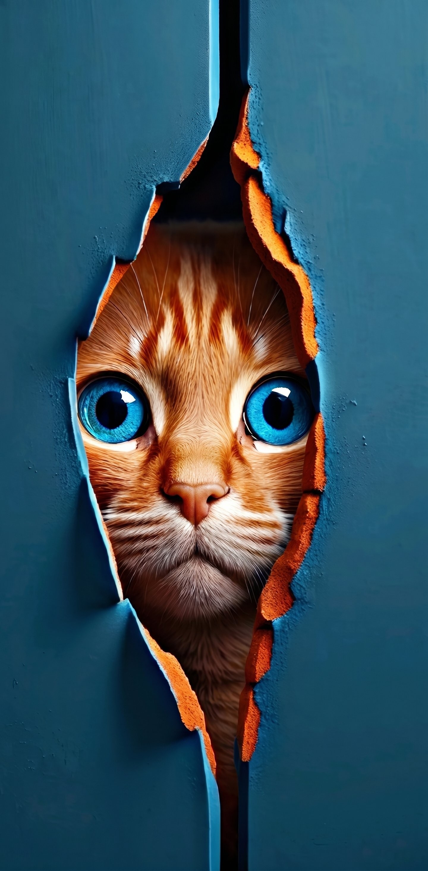 Papel de parede de gato criativo e fofo