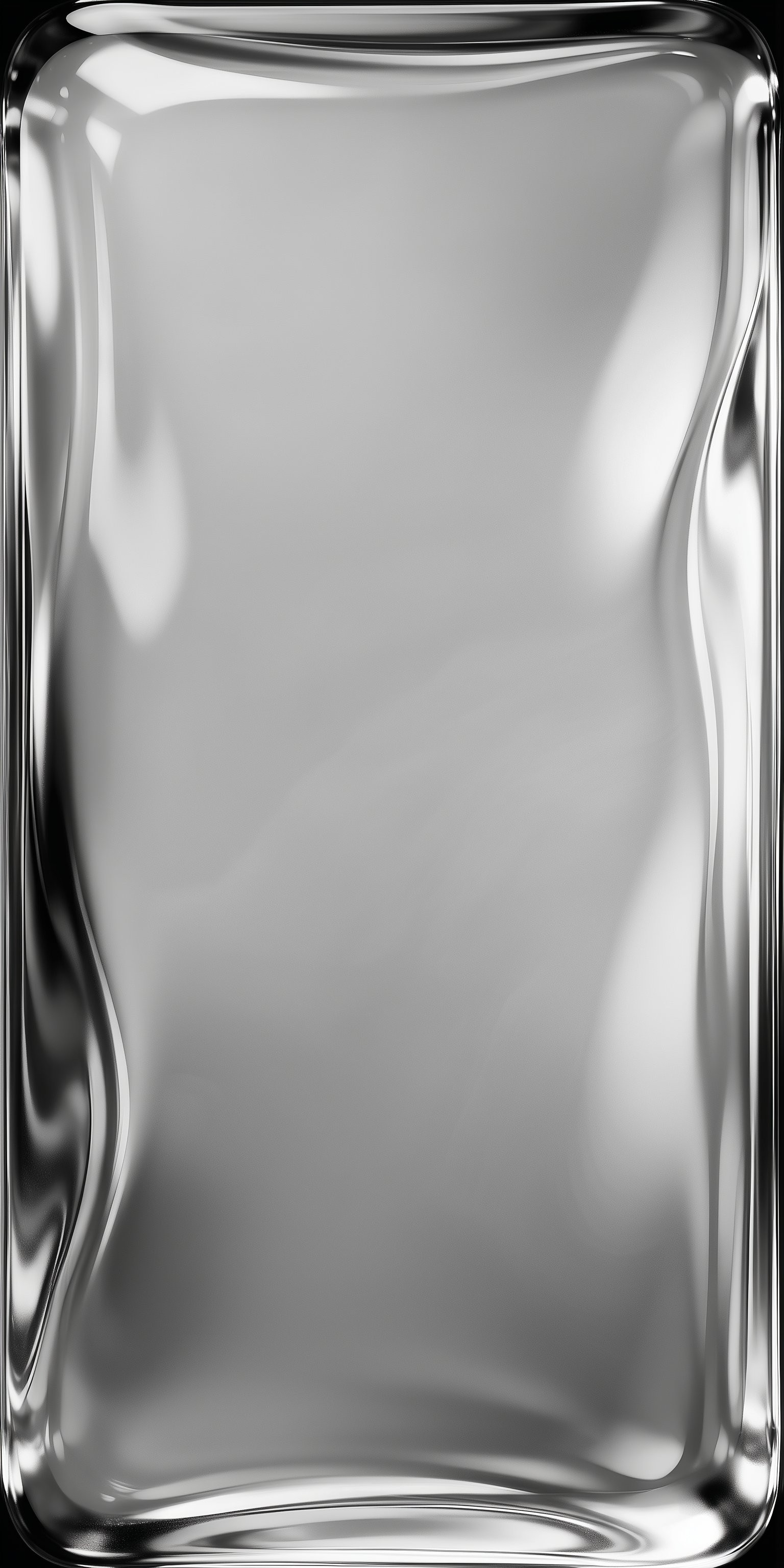 An abstract image of a polished metallic surface with a muted gray center and bright reflective edges