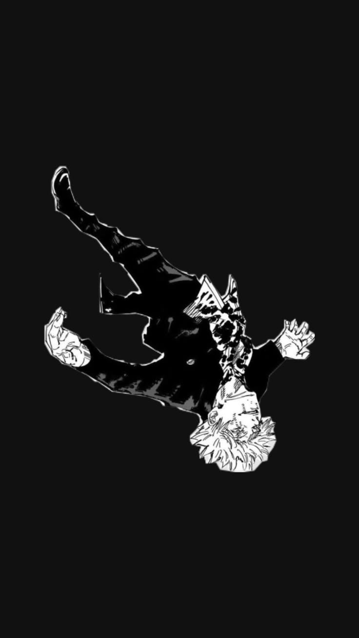 A black-and-white manga style depicts a character tumbling through void, embodying chaos and despair
