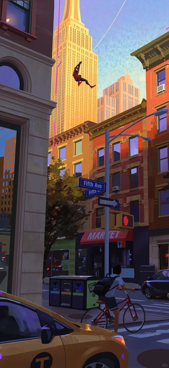 The sunset view of Fifth Avenue in New York showcases vitality and dynamism