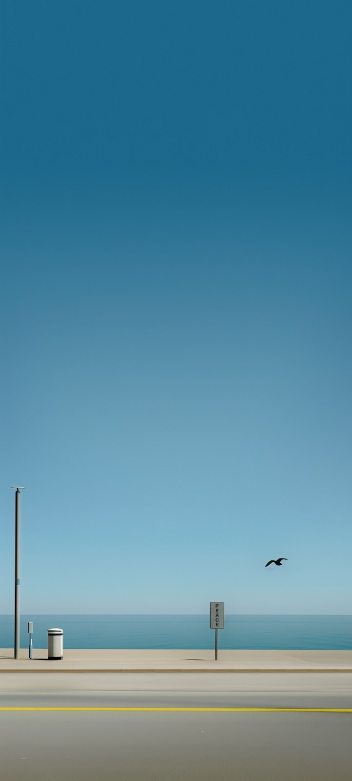 Minimalist coastal road景观