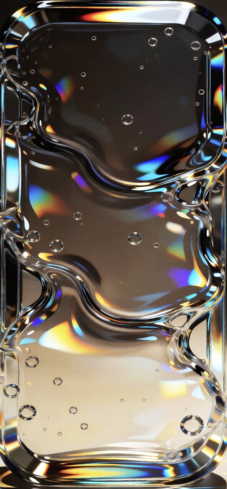 This is a vertical composition showcasing an abstract 3D rendering image