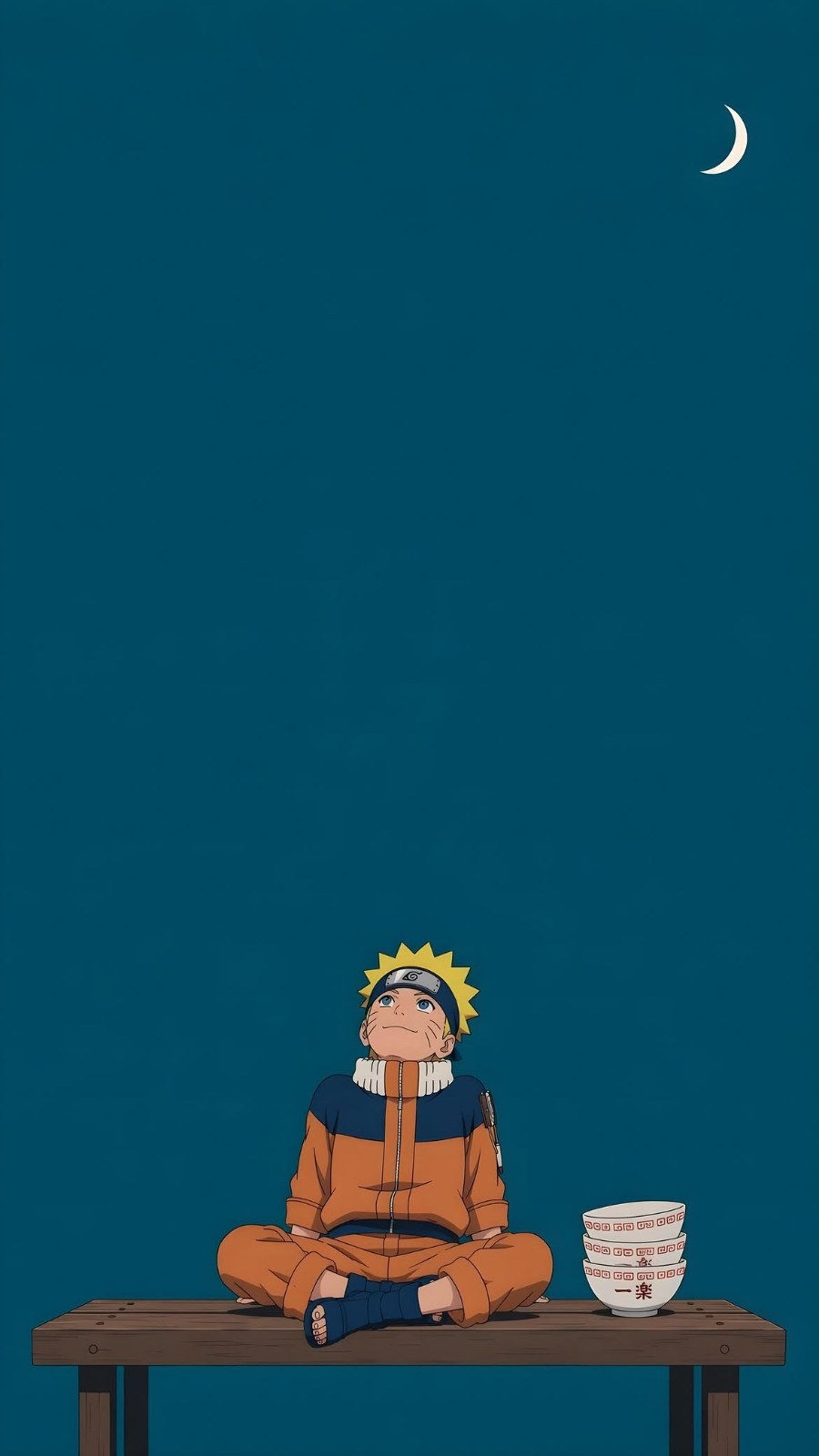 A blonde boy sits on a bench gazing at the night sky