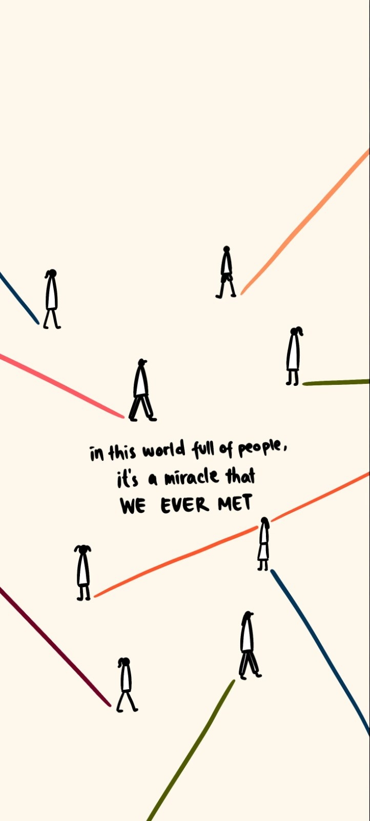 Meeting in a sea of people is a miracle