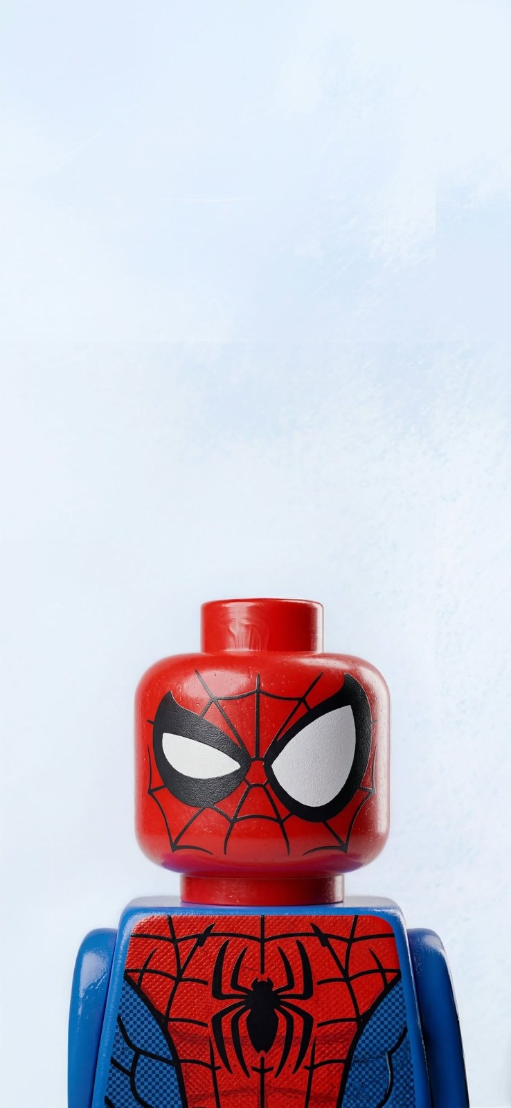LEGO Spider-Man Minifigur rot-blaues Kostüm Nahaufnahme