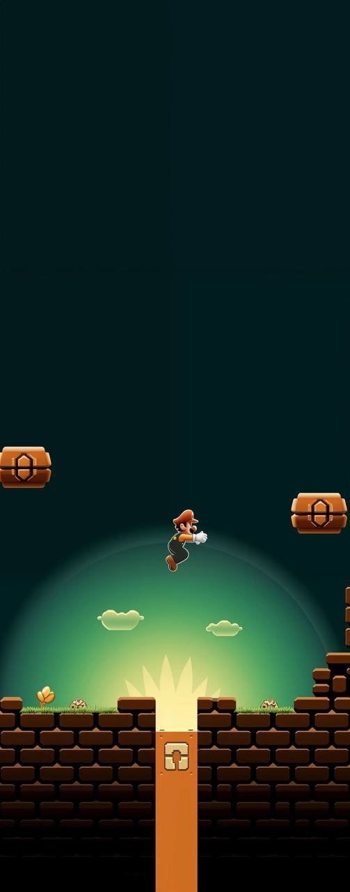 Red-capped character in blue overalls jumps above glowing orange pipe