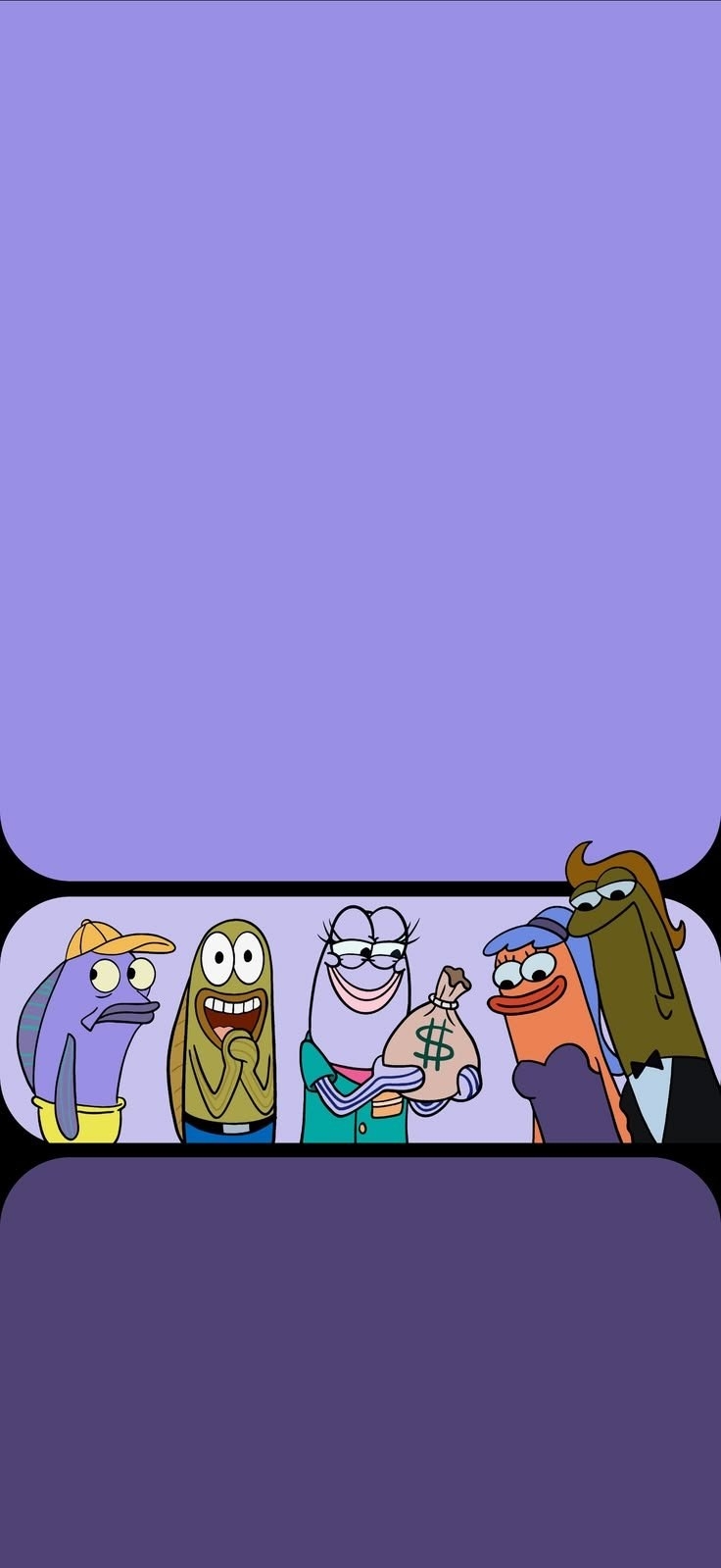 Purple sea creature cartoon wallpaper illustration