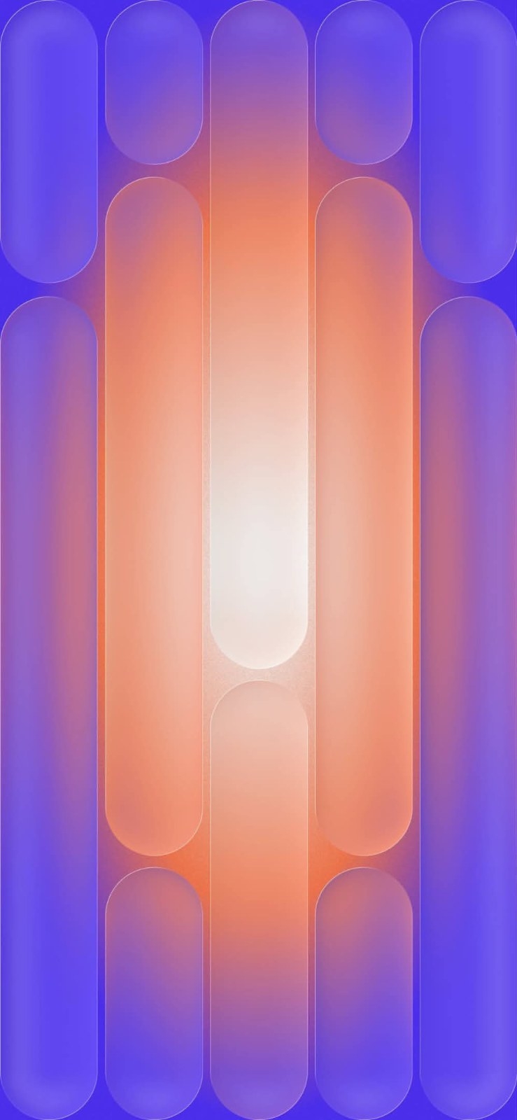 Fond d'art numérique en verre dépoli avec des capsules translucides symétriques